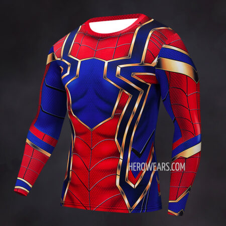 Iron Spider Compression Shirt Rash Guard Short Sleeve