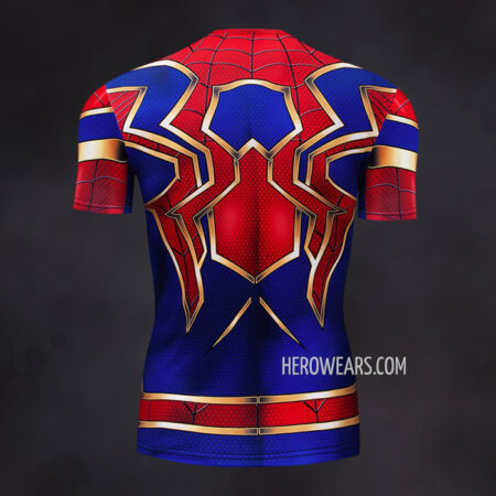 Iron Spider Compression Shirt Rash Guard Short Sleeve