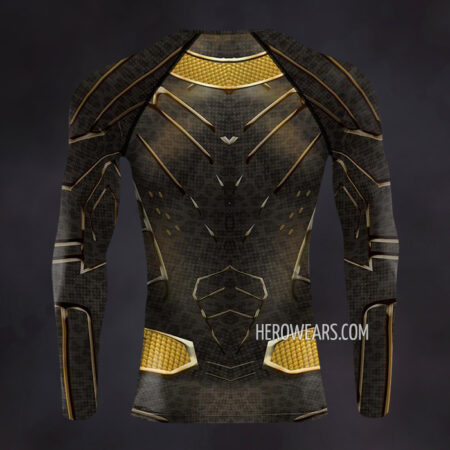 Black Panther Golden Jaguar Compression Shirt Rash Guard