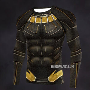 Black Panther Golden Jaguar Compression Shirt Rash Guard