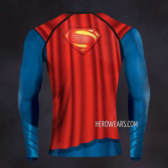 Superman Kal Sports Shirt Long Sleeve - HeroWears.com