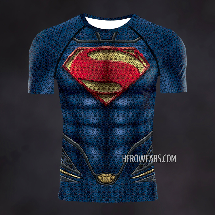 Superman Man of Steel Compression Shirt Rash Guard