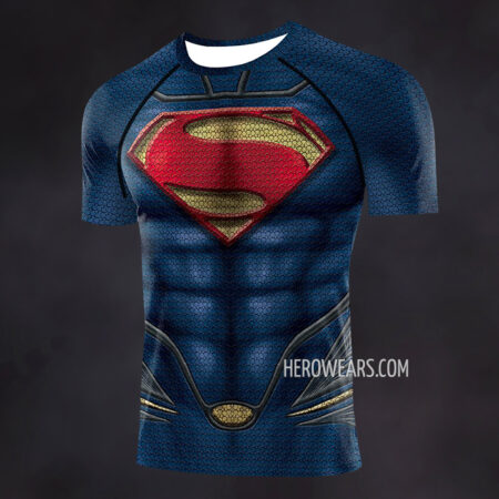 Superman Man of Steel Compression Shirt Rash Guard
