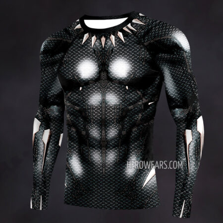 Black Panther Compression Shirt Rash Guard
