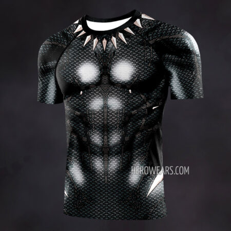 Black Panther Compression Shirt Rash Guard