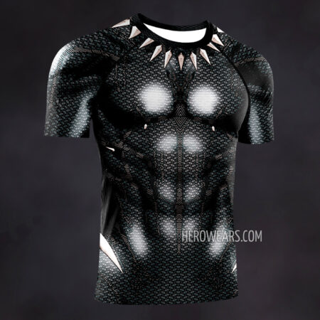 Black Panther Compression Shirt Rash Guard