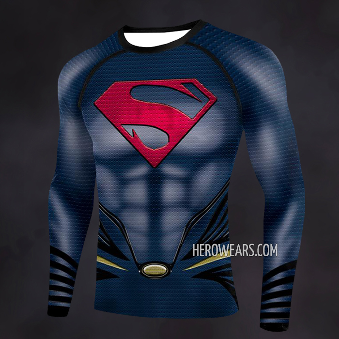 Dark Superman Compression Shirt Rash Guard
