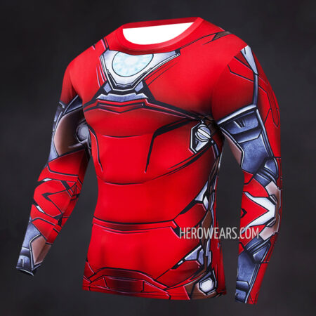 Iron Man Mk6 Compression Shirt Rash Guard
