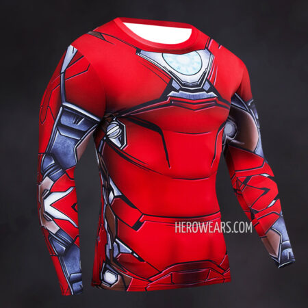 Iron Man Mk6 Compression Shirt Rash Guard