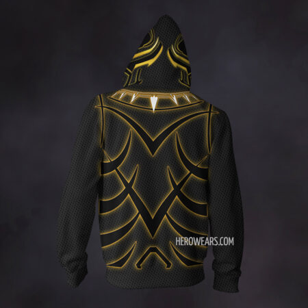Black Panther Golden Jaguar Zip Up Hoodie