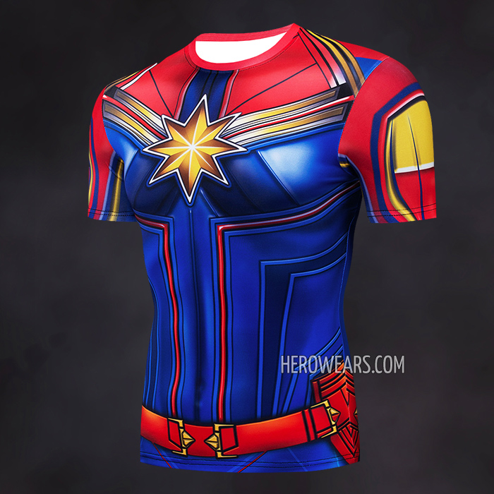 Captain Marvel Compression Shirt Rashguard