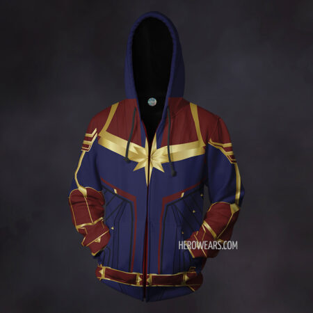Captain Marvel Zip Up Hoodie