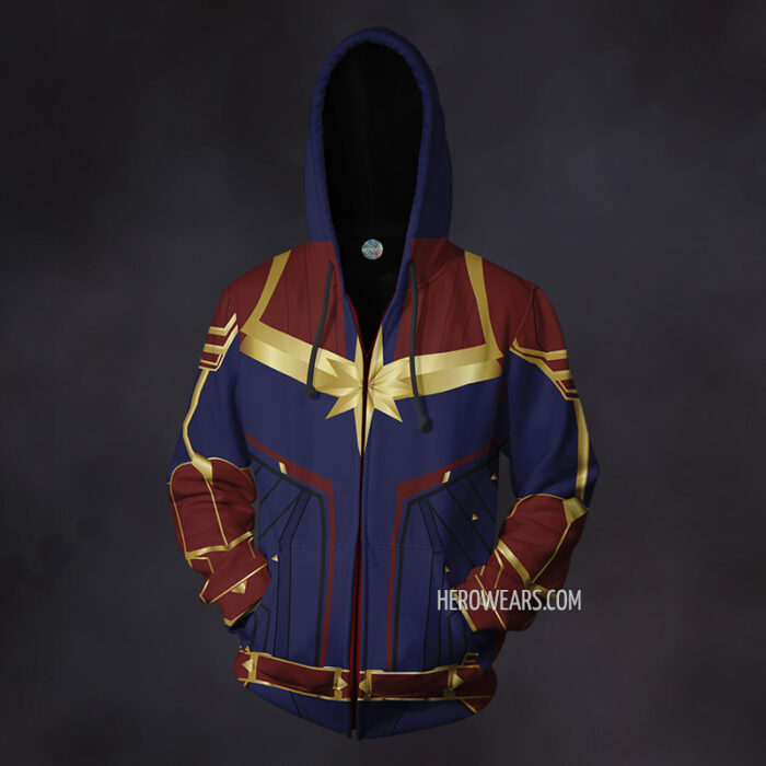 Captain Marvel Zip Up Hoodie