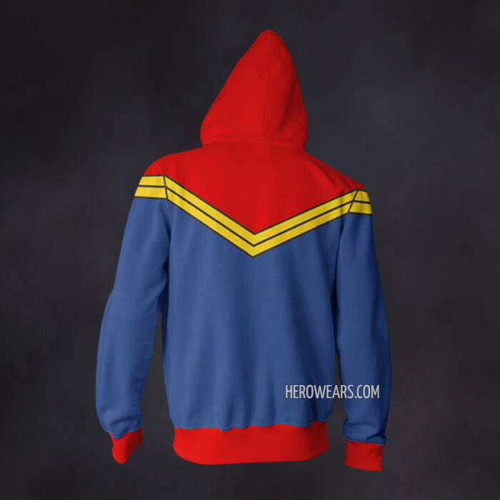 Captain Marvel Zip Up Hoodie