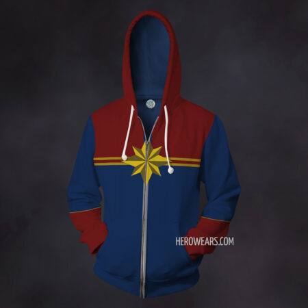 Captain Marvel Zip Up Hoodie