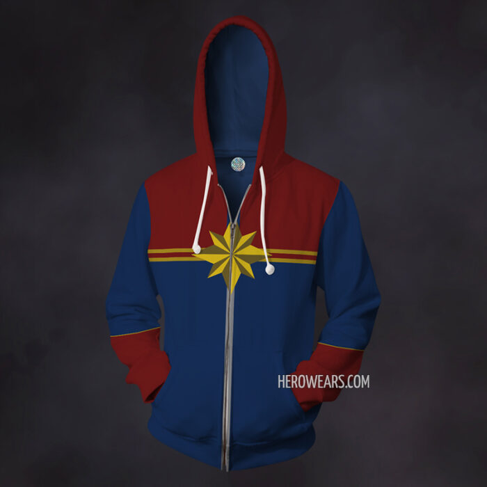 Captain Marvel Zip Up Hoodie