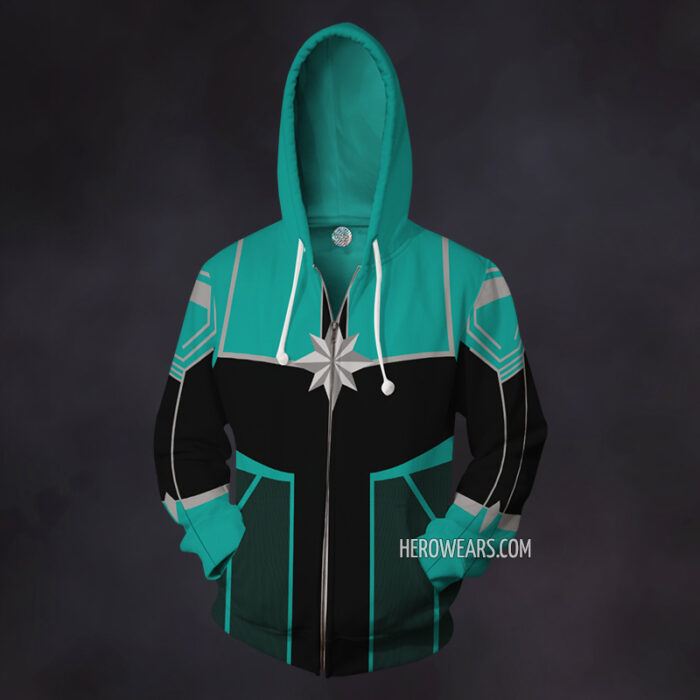 Captain Marvel Zip Up Hoodie