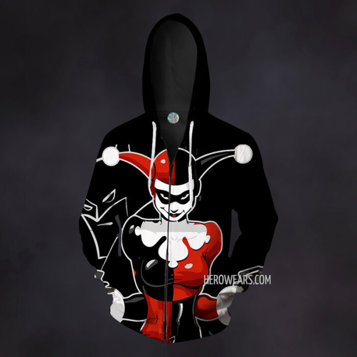 Harley Quinn Zip Up Hoodie