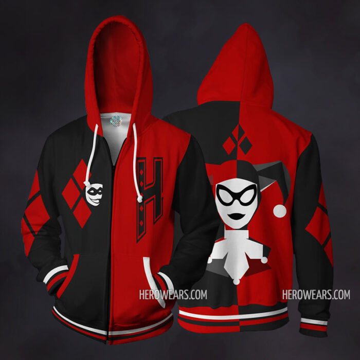 Harley Quinn Zip Up Hoodie