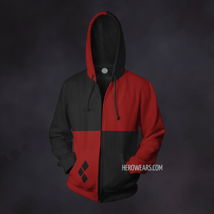 Harley Quinn Zip Up Hoodie
