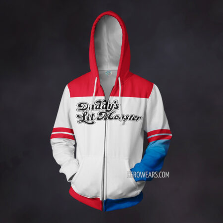 Harley Quinn Zip Up Hoodie