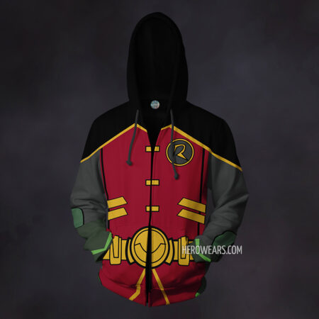 Robin Damian Wayne Zip Up Hoodie