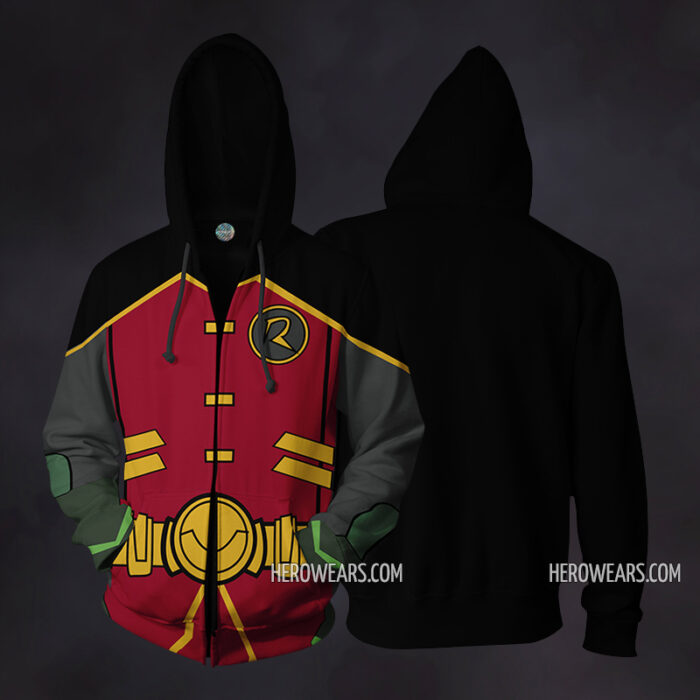 Robin Damian Wayne Zip Up Hoodie