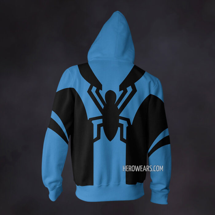 Spider Man Blue Lantern Zip Up Hoodie