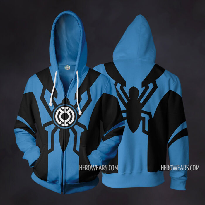 Spider Man Blue Lantern Zip Up Hoodie