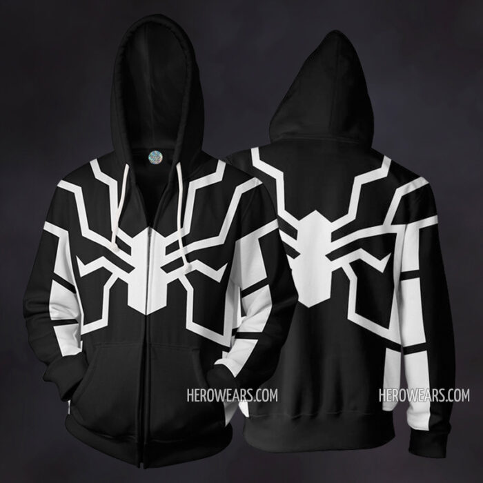 Spider Man Future Foundation Black Zip Up Hoodie