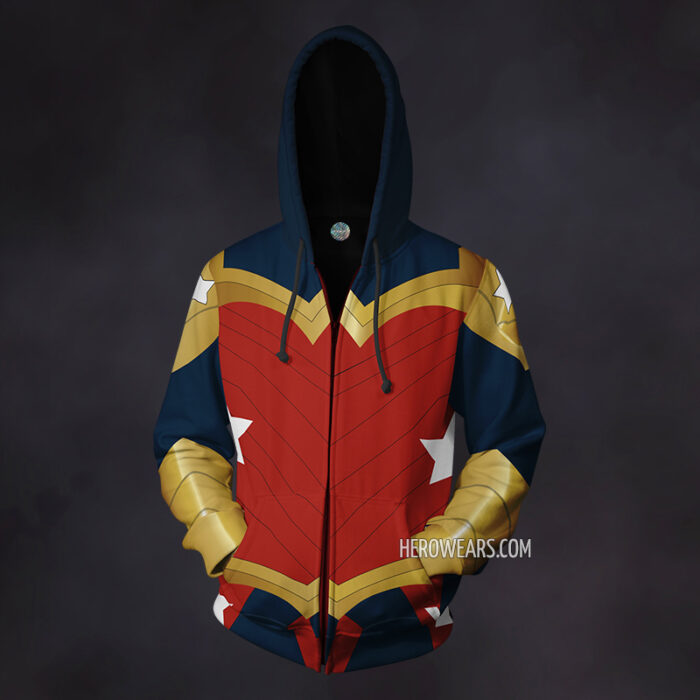 Wonder Woman Zip Up Hoodie