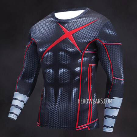 Robin Red X Compression Shirt Rashguard