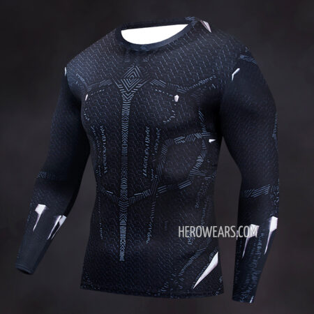 Black Panther Compression Shirt Rashguard