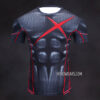 Robin Red X Rash Guard Compression Shirt