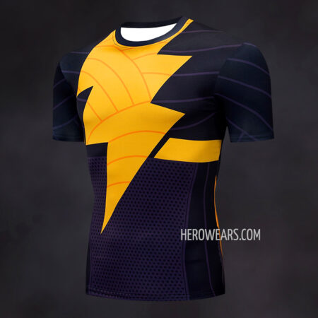 Black Adam Compression Shirt Rash Guard