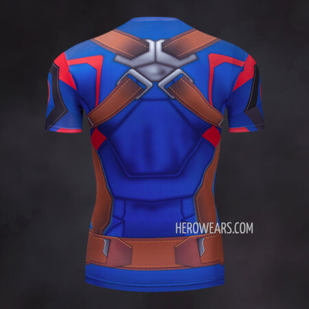 Captain America Compression Shirt Rash Guard