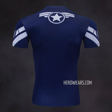 Captain America Compression Shirt Rash Guard