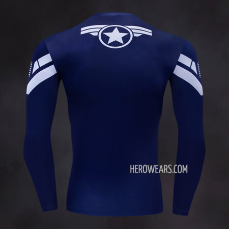 Captain America Compression Shirt Rash Guard