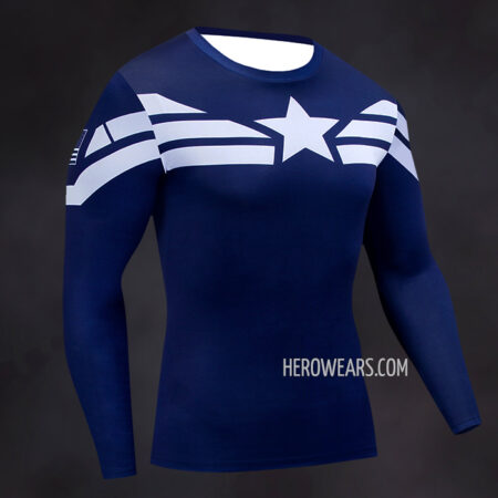 Captain America Compression Shirt Rash Guard