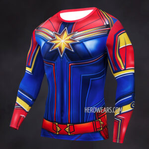 Captain Marvel Compression Shirt Rash Guard