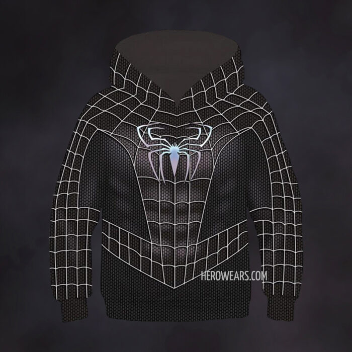 Kid's Spider Man Black Hoodie