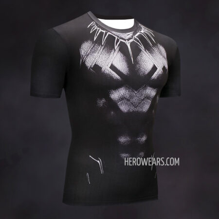 Black Panther Compression Shirt Rash Guard