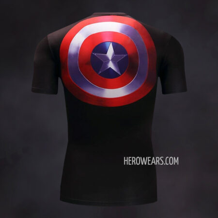 Captain America Compression Shirt Rash Guard