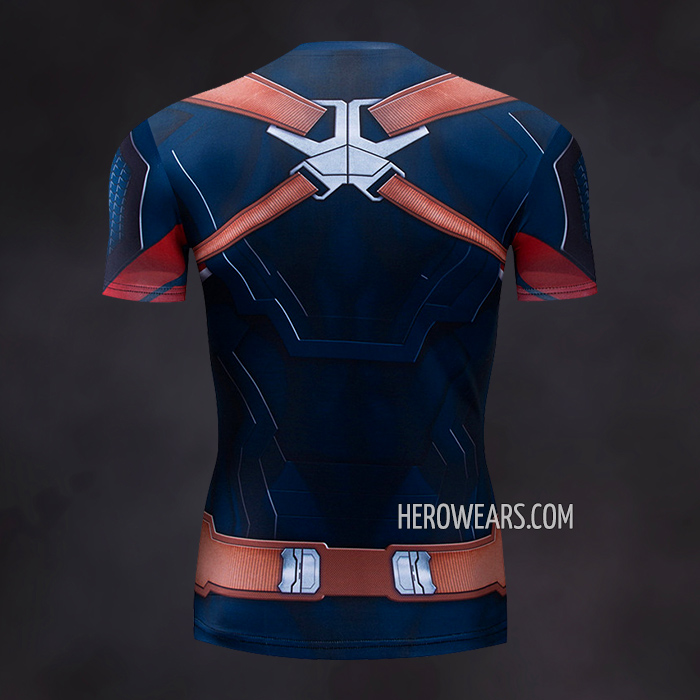 Captain America Scale Compression Shirt Rash Guard