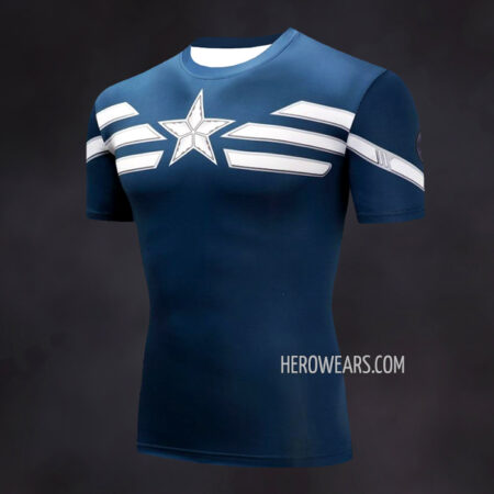 Captain America Compression Shirt Rash Guard