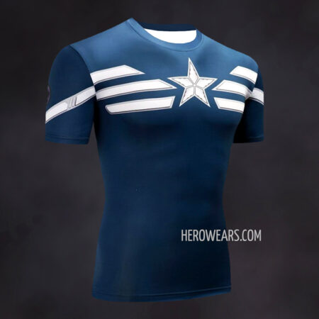 Captain America Compression Shirt Rash Guard