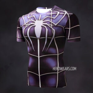 Spider Man Purple Compression Shirt Rash Guard