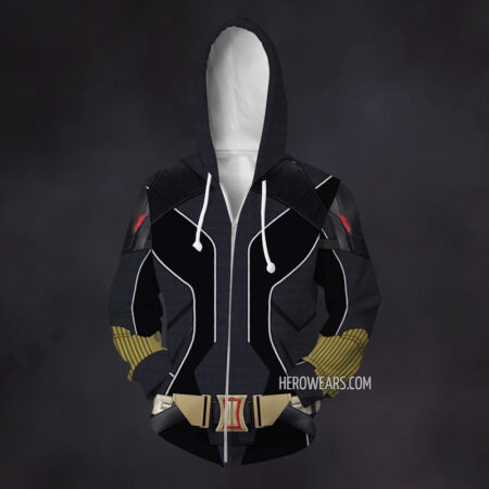 Black Widow Zip Up Hoodie