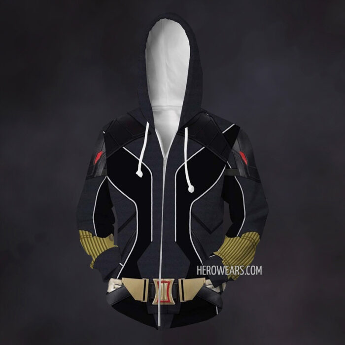 Black Widow Zip Up Hoodie