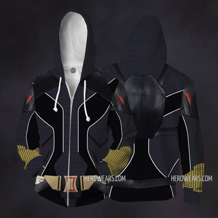 Black Widow Zip Up Hoodie
